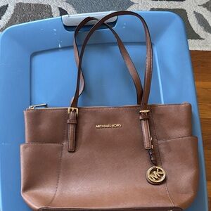 Michael Kors Tan Leather Shoulder Bag